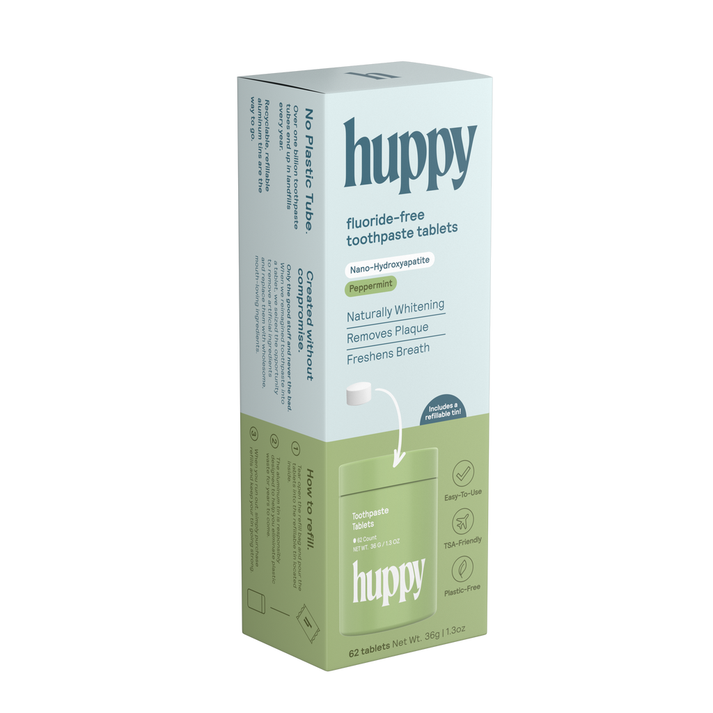 Fluoride-Free Toothpaste Tablets | Refillable Tin | Peppermint